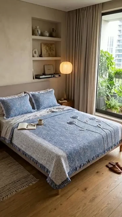 ИИ видео на товар корейское покрывало Hanguk Bedding Beet