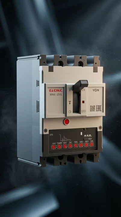 ИИ видео для товара автоматический выключатель DKC YON pro MNX250L 3P 250 A 70 kA AC415V, электронный расцепитель ETS